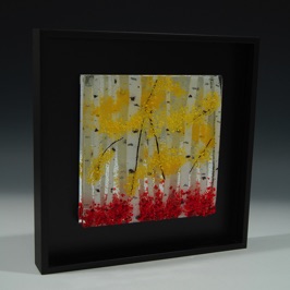 Birches with Red and Yellow - 10" x 10"
$260